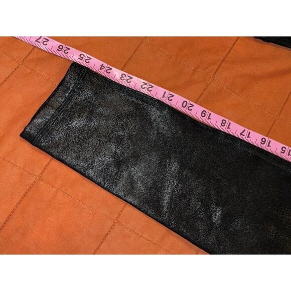 Aerie Offline Black High-Waisted Faux Leather LeggingsSize Small Womens - Picture 7 of 9